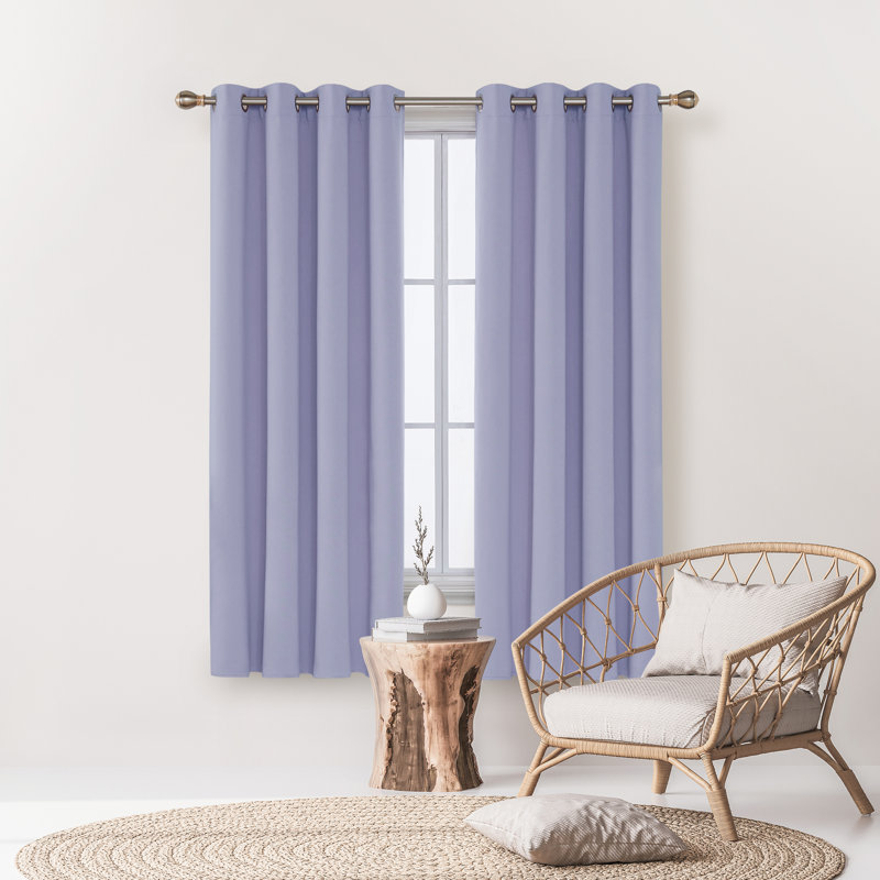Borunda Room Darkening Curtain Single Panel, 51" W x 62" L, Purple Grape