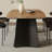 Modern Simple Rock Slab Metal Dining Table-107519845