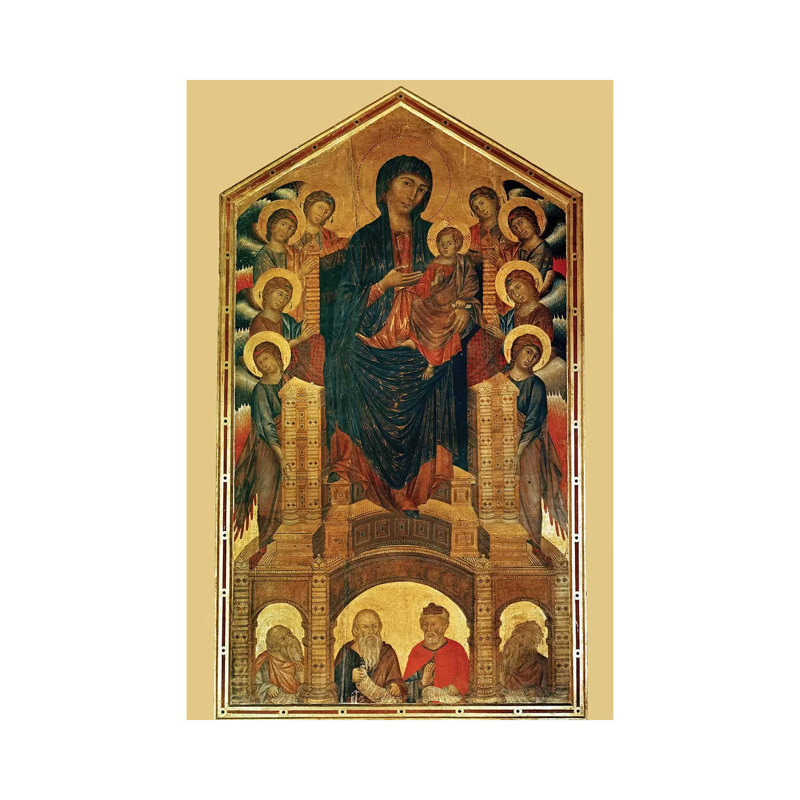 Virgin and Child Enthroned, and Prophets (Santa Trinita Maestà), C.1280-85 1 Piece Wrapped Canvas Painting