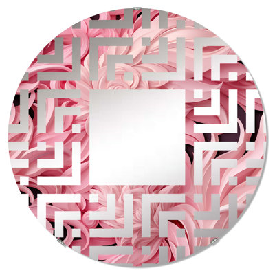 Cercle de miroir décoratif rose Sphynx Spiral I - Maze
