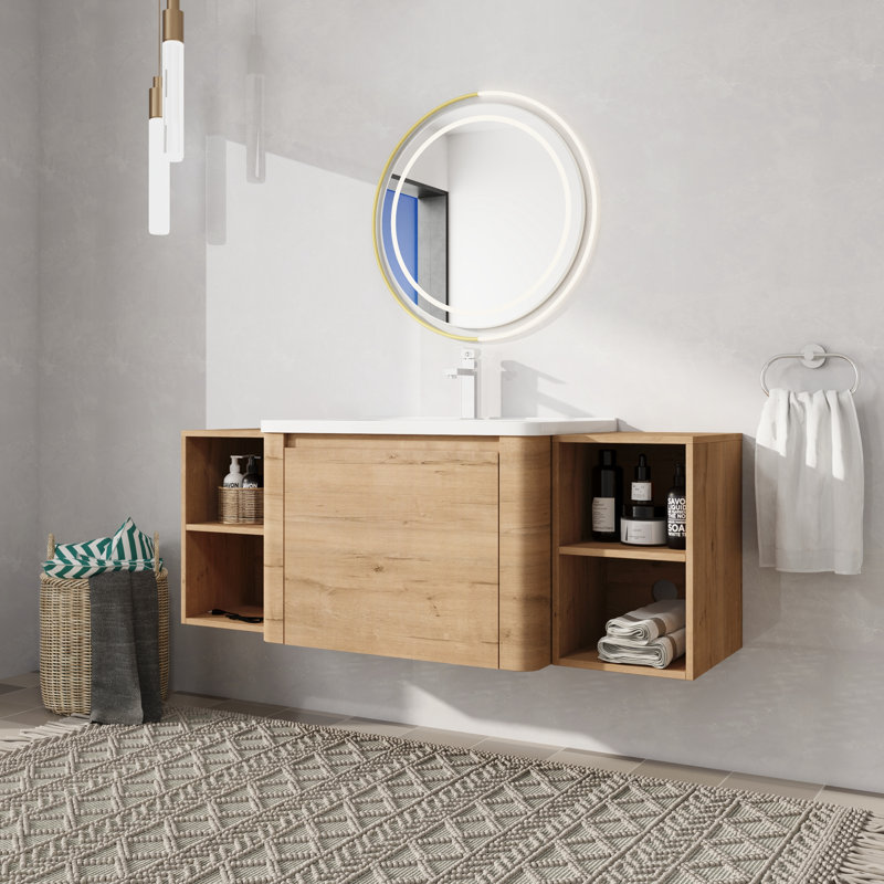 Meuble-lavabo simple 52 po avec comptoir en céramique, 52"