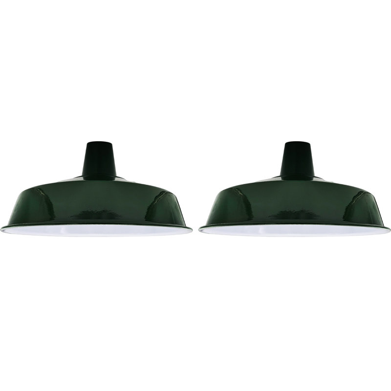 18.7cm H Metal Dome Lamp Shade, Green