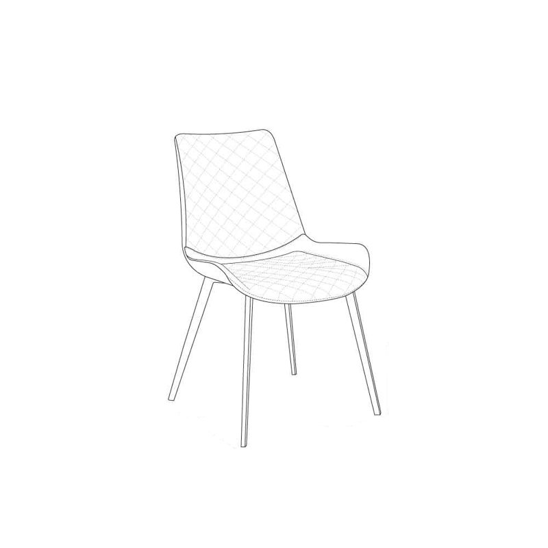 Albieri 18.5'' H Upholstered Side Chair, Navy/Black