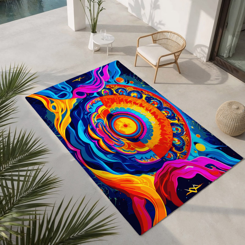Tapis d'intérieur et d'extérieur Vortex Radiance, Rectangle 4pi x 6 pi