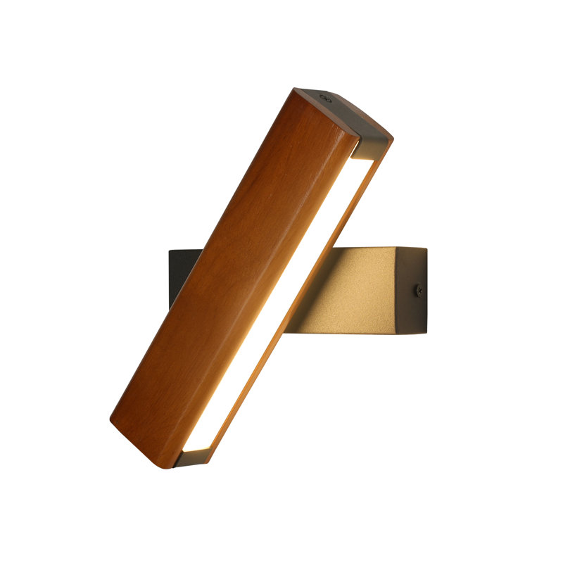 Walnut 21cm 3000K Rectangular LED Wall Light