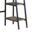 Bureau d'écriture à 2 tablettes avec base en forme de H