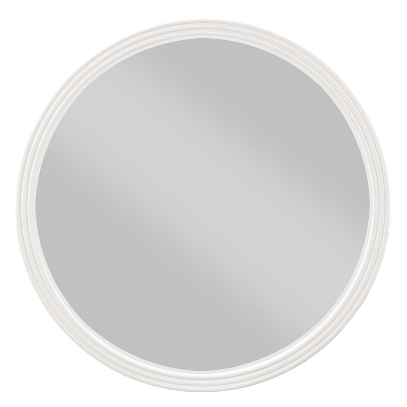 Carena Gray Round Mirror