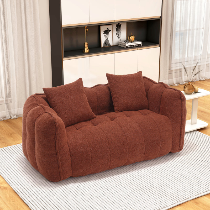 Fauteuil à billes et chaise longue Boneless, Rouge