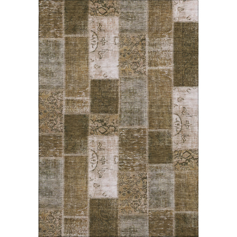 Premium Machine Washable Cerrito Brown Rug