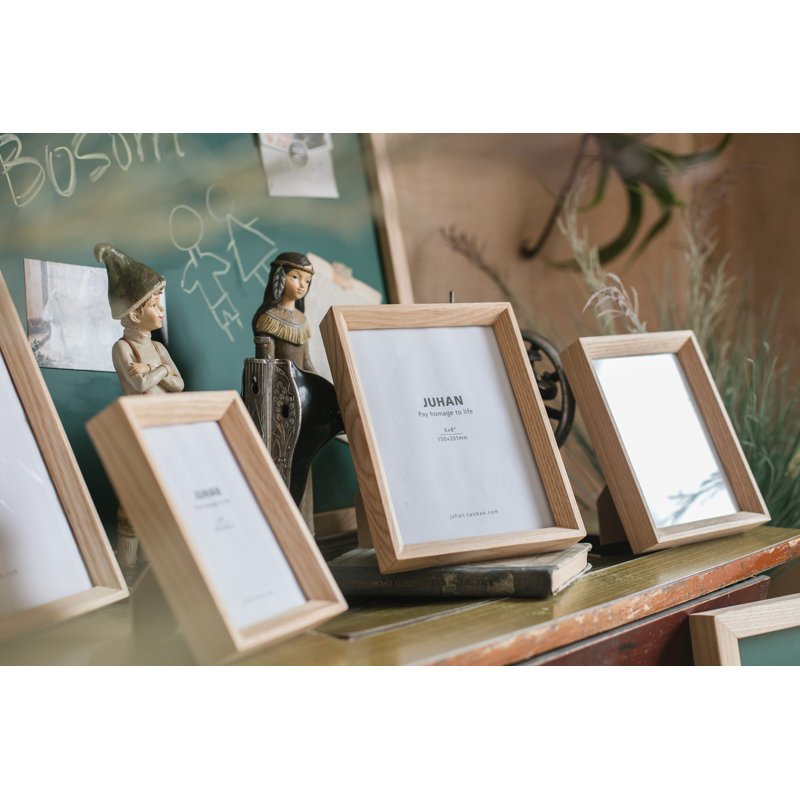 Datto Khaki Solid Wood Shadow Box Picture Frame, 6" x 8"