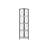 4 Tier Bookcase For Decor - Grey Laminate, Metal Legs In Wood-Look Black Base