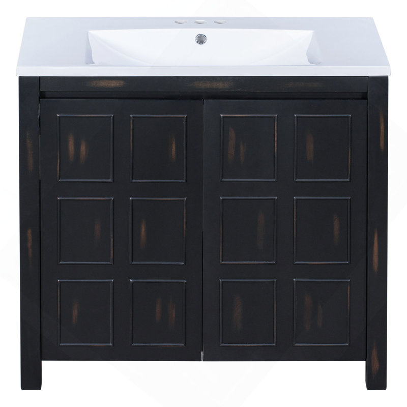 Meuble-lavabo exquis au charme rustique et au design fonctionnel