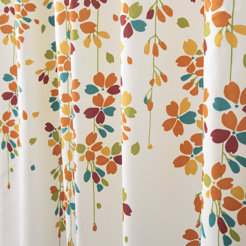Anatoli Polyester Shower Curtain, Turquoise