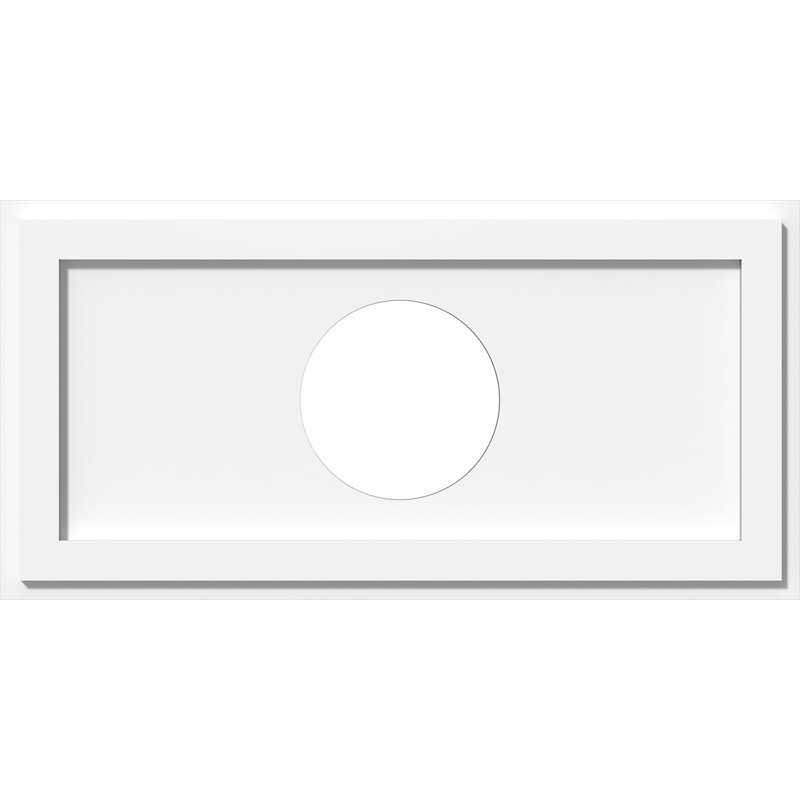 Médaillon de plafond contemporain en PVC de qualité architecturale 38 po x l 19 po x H 2 po x P 13 1/4 po x P 1 po