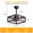 18Inch Caged Ceiling Fan With Lights Remote Control For APP(No Warranty On Bulbs)