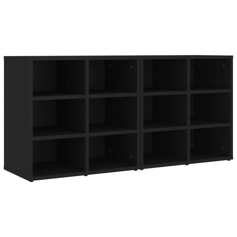 12 Pair Flip Down Shoe Storage, Black