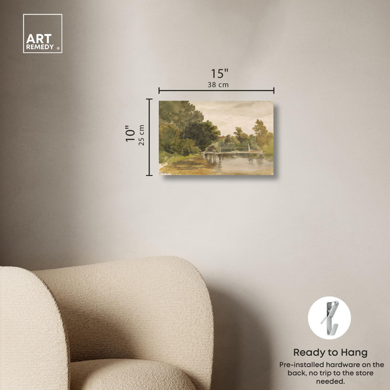 Rustic Landscape Canvas Art in Earth Tones, 15" x 10"