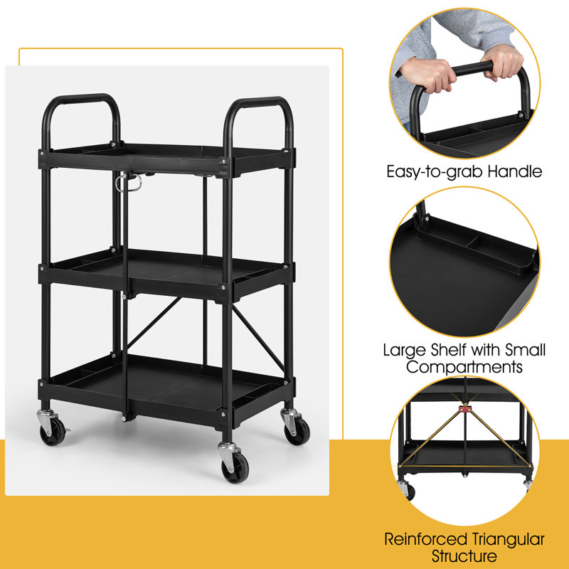 38'' H x 24'' W Utility Cart with Wheels