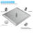 16 Inch Rain Shower Head, Square Ultra Thin 304 Stainless Steel High Pressure Shower Head,-124900059