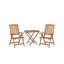Cana 2 - Person Acacia Patio Dining Set with Rectangular Table , Cushions Included-90562559-90562560