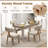 Lark Manor™ Set Of Armless Dining Chairs With Curved Backrests & Padded Seat Cushions Beige-1672363157