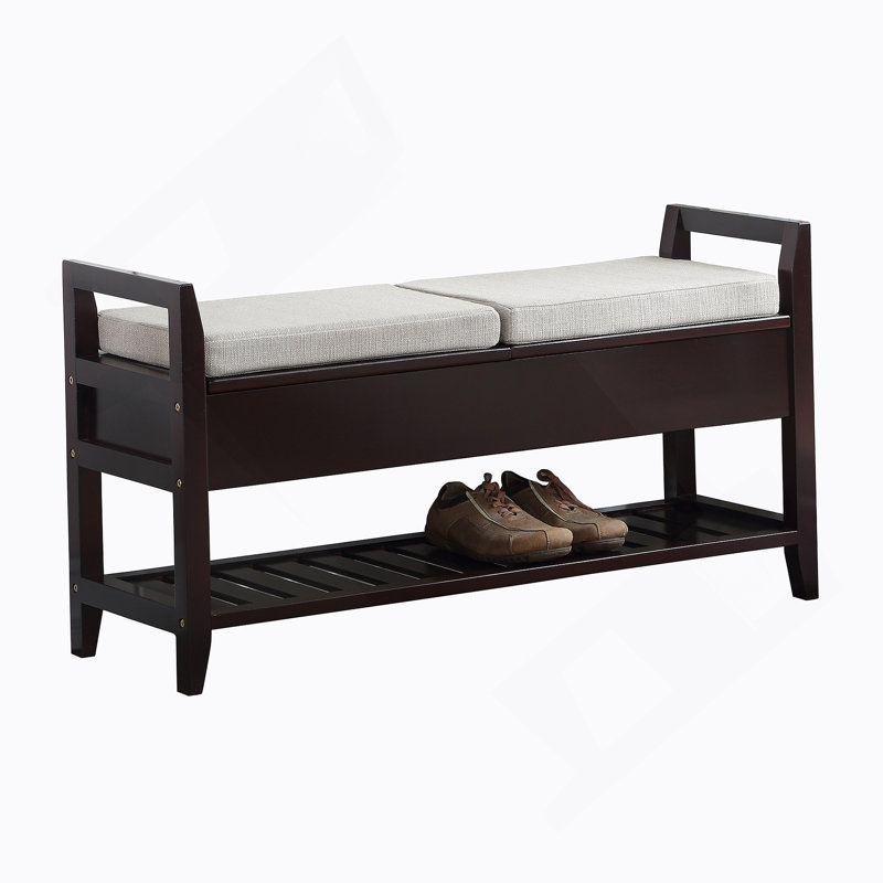 Vannes Espresso Shoe Storage Bench