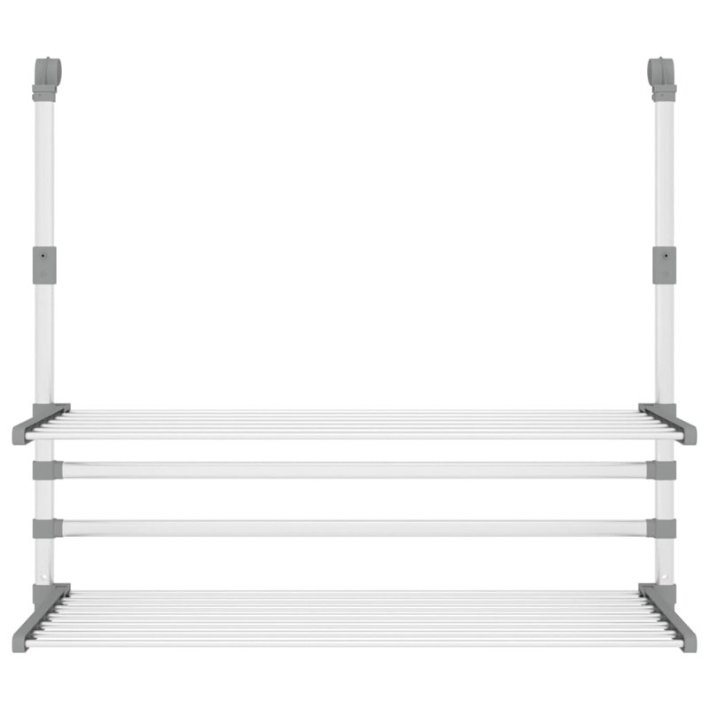 Aluminum Foldable Wall-Mounted Drying Rack, 95" H x 89" W x 25" D
