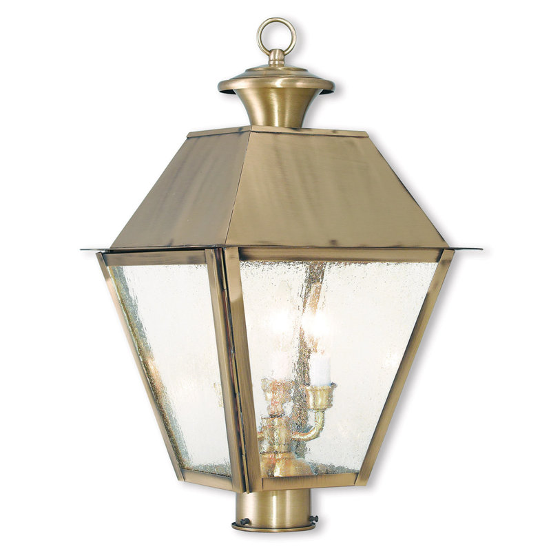 Luminaire suspendu d'extérieur 4 lumières, Laiton antique