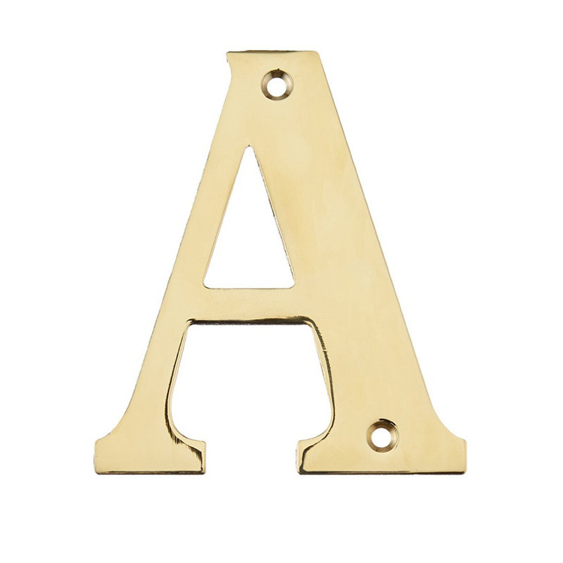 4'' H Brass House Letter, Lifetime Brass, I