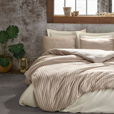 Satin Striped Duvet Cover
