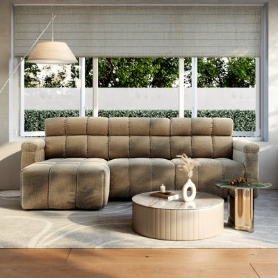 111'' W L-Shaped 4-Seater Sectional Sofa 