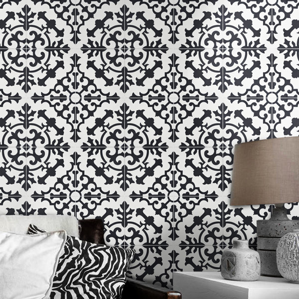 Arfoud 8" x 8" Cement Patterned Wall & Floor Tile