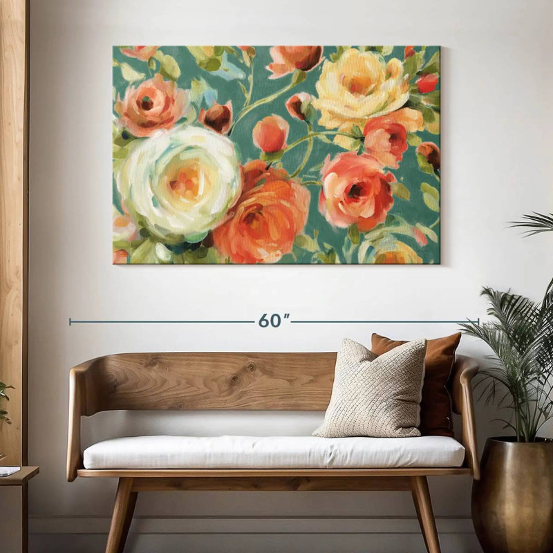 Harnek florabundance sarcelle d'automne, H 32 po x l 48 po