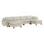 Canapé modulaire en cuir fleur 6 pièces Solena-1430296275