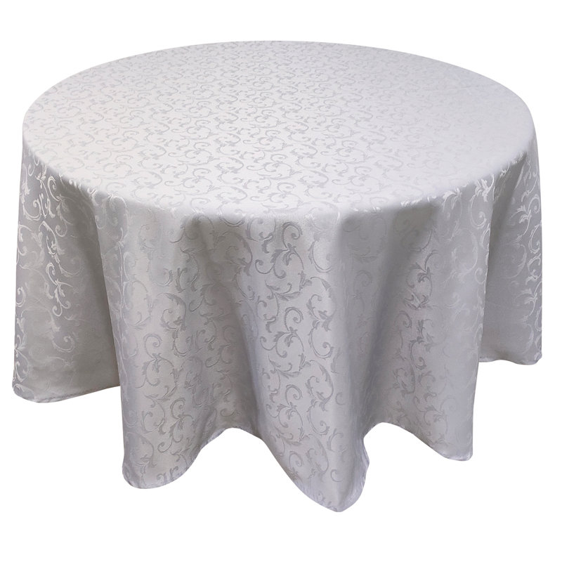 Nappe florale ronde, Argent, 70 po x 70 po