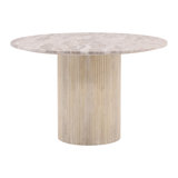 Nyla 48" Wide Mango Wood Dining Table, Light Natural