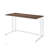 Tyrese Walnut & White Finish Rectangular Writing Desk With Built-In Usb Port And Open Base Design, For Modern Home Offices.-87859754