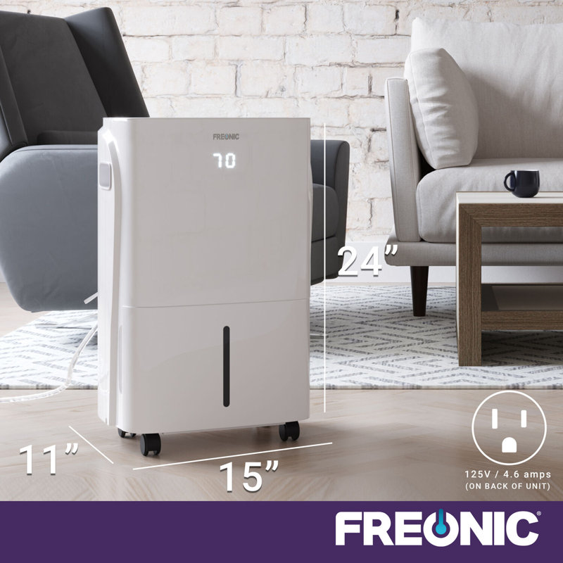 White Energy Star 50 Pint Dehumidifier with Built-In Pump