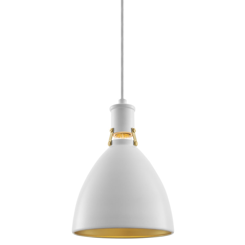 1 - Light Single Pendant, White