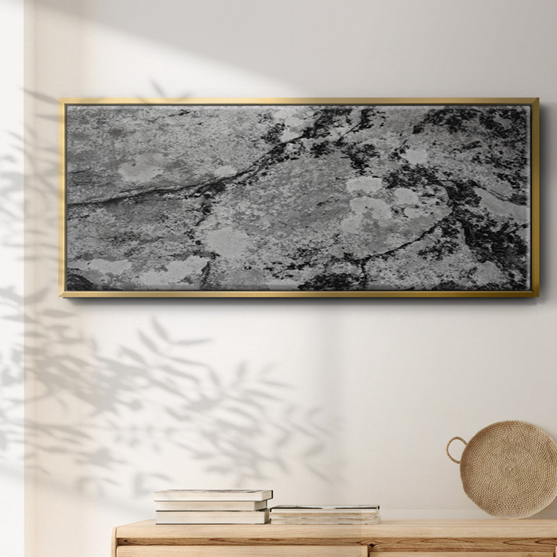 Found Textures XII- Framed Canvas, 8" H x 20" W