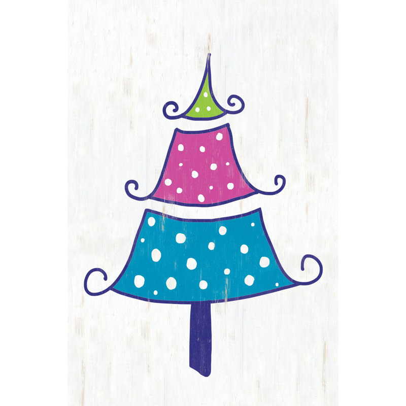 Funky Christmas Tree 1 Piece Wrapped Canvas Wall Art, 76cm H x 51cm W x 3.8cm D
