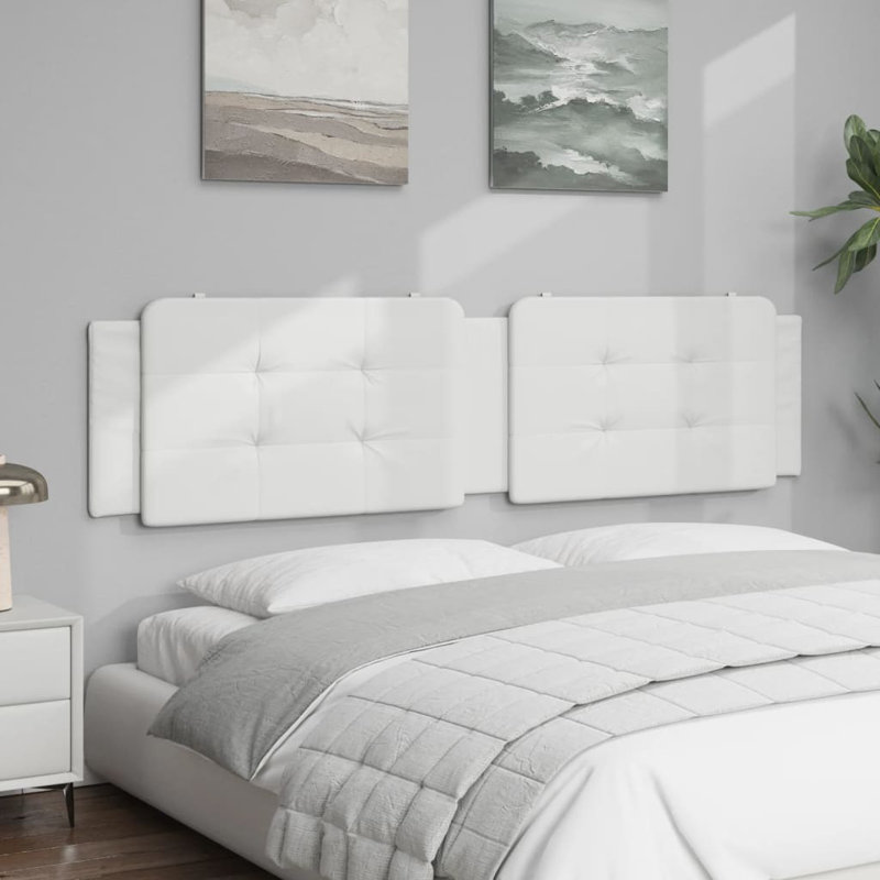 Coussin de tête de lit vidaXL - blanc, Blanc, Très grand