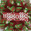 Couronne de Noël en canne de Noël Ho Ho Ho Ho Ho
