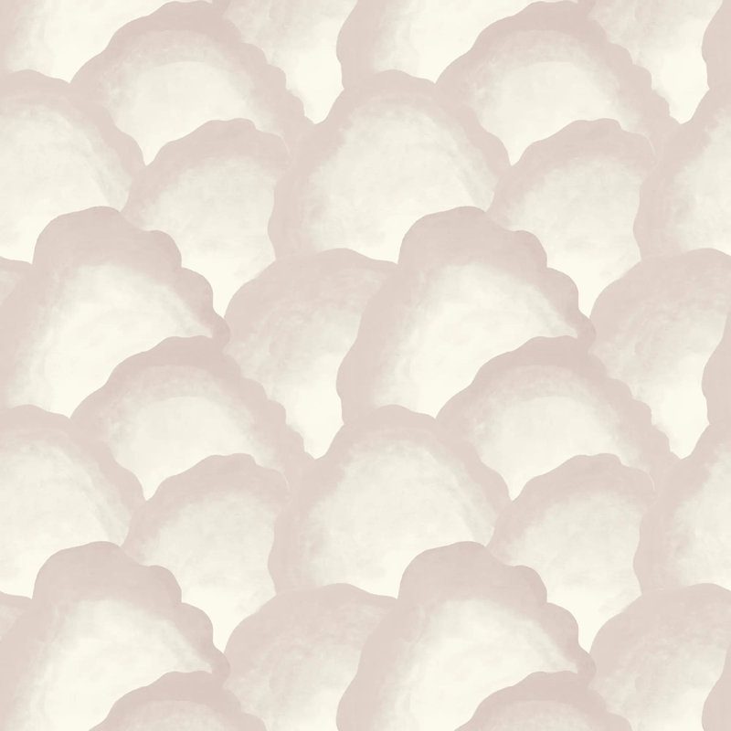 Wave Scales - Papier peint, Rosé, Papier de qualité supérieure, Non-Pasted