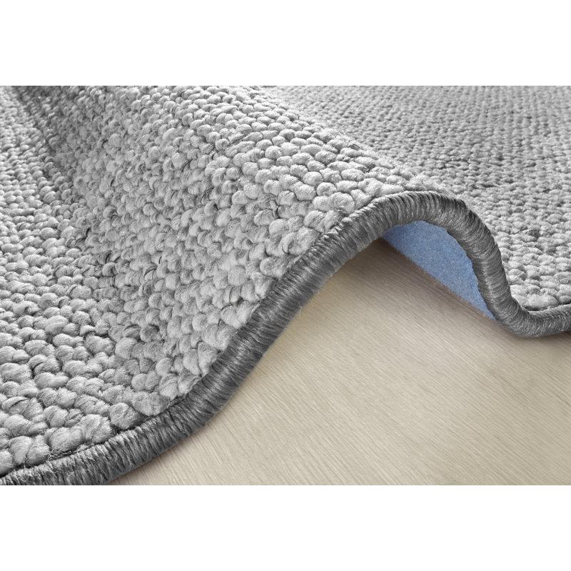 Wolly Grey Rug, Rectangular 100 x 140cm