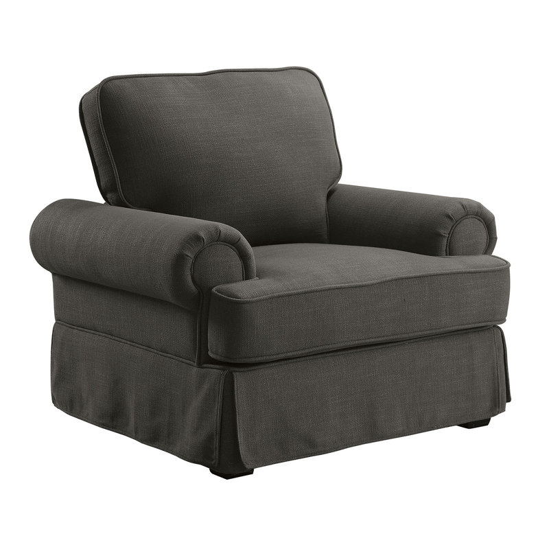 Fauteuil en polyester Fogg, Gris