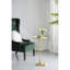 Table contemporaine en or brillant 16,9 x 16,9 x 28 po