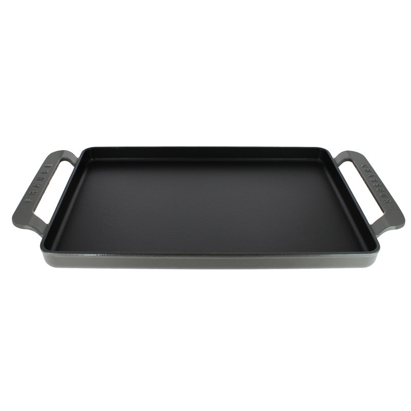 14" Caviar Grey Enameled Cast Iron Griddle