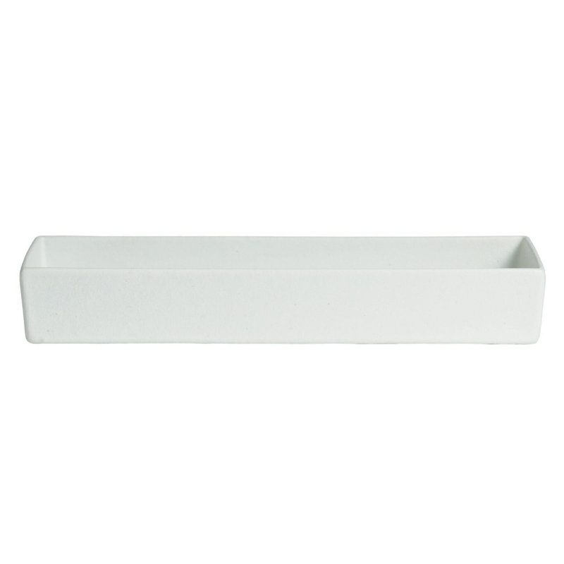 COMP06WW - Bol à salade rectangulaire à bord droit de 1,8 pte, 9,84 po x 5,04 po, profondeur de 3 po, finition classique Bugambilia, blanc, (garni)
