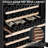 46-Bottle Wine Cooler, 24" Built-in or Freestanding Wine Refrigerator with Single Zone Dual Temperature Control for Red & White Wines